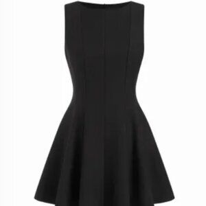 Black boat neck mini dress (NWT!)